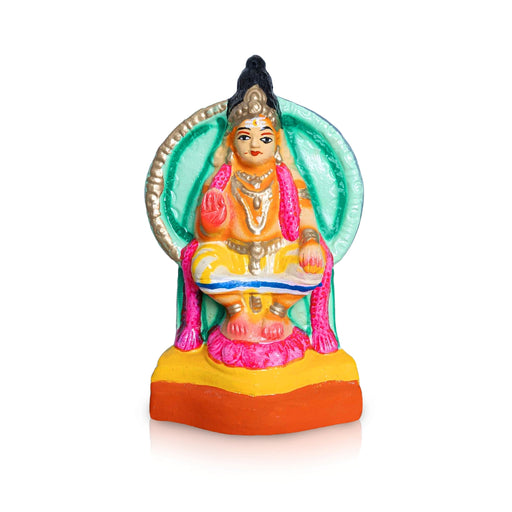 Ayyappan Clay Murti - 8 x 5 Inches | Golu Bommai/ Golu Doll / Navaratri Gombe / Kolu Bommai - Clay Kolu Bommai