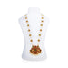 Stone Haram - 12.5 Inches | Kemp Bharatanatyam Jewellery/ White Colour Beads Artificial Jewelry for Women - Dance Jewellery