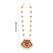 Stone Haram - 12.5 Inches | Kemp Bharatanatyam Jewellery/ White Colour Beads Artificial Jewelry for Women - Dance Jewellery