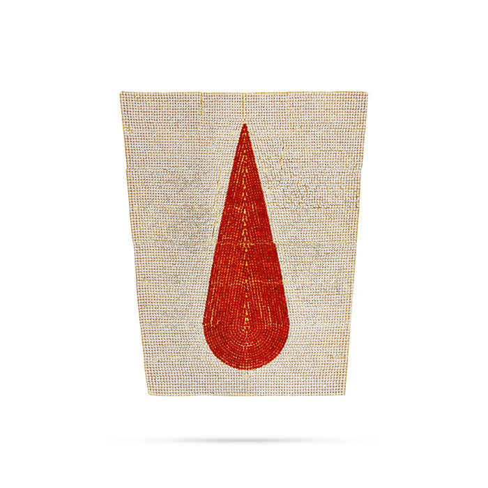 Stone Vishnu Tilak - 14.5 x 12 Inches | Stone Perumal Namam/ Vishnu Namam for Deity - Head & Face Accessories