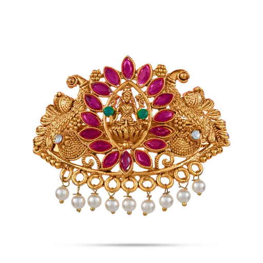 Kemp Hair Clip | Multicolour Stone Jewellery / Artificial Jewelry / Gold Polish Hair Accessory For Dance - Dance Jewellery