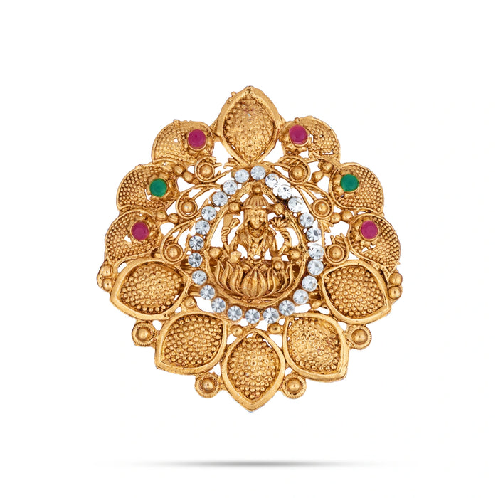 Kemp Hair Clip | Multicolour Stone Jewellery / Artificial Jewelry / Gold Polish Hair Accessory For Dance