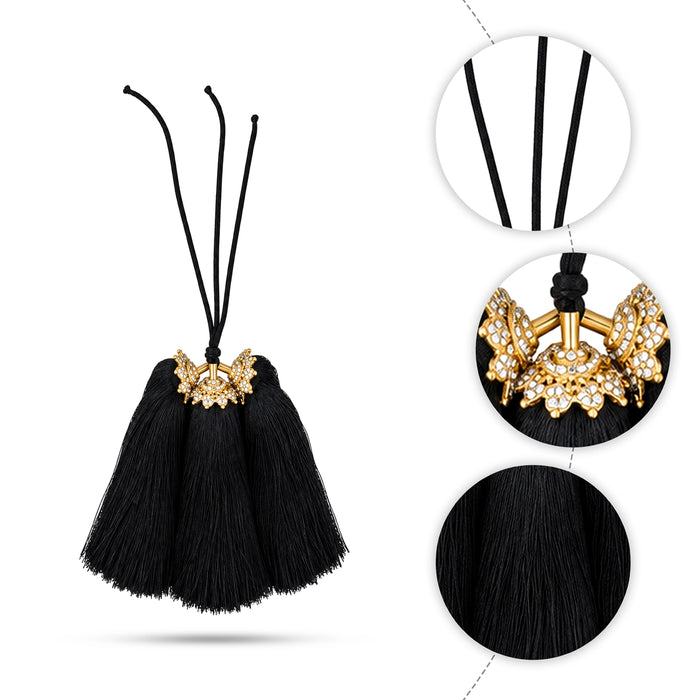 Hair Kunjalam - 6 Inches | Kuchi / Jada Kuppulu / Bridal Hair Accessory / Jewellery For Dance & Hair Decor