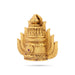 Half Crown - 1.5 x 1.5 Inches | Single Stone Kiridam / Gold Polish Kireedam / Sudar Design Mukut For Deity Decor - Head & Face Accessories