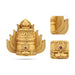 Half Crown - 1.5 x 1.5 Inches | Single Stone Kiridam / Gold Polish Kireedam / Sudar Design Mukut For Deity Decor - Head & Face Accessories