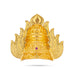 Half Crown - 1.5 x 1.5 Inches | Single Stone Kiridam / Gold Polish Kireedam / Sudar Design Mukut For Deity Decor - Head & Face Accessories