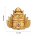 Half Crown - 1.5 x 1.5 Inches | Single Stone Kiridam / Gold Polish Kireedam / Sudar Design Mukut For Deity Decor - Head & Face Accessories