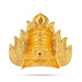 Half Crown - 2 x 2 Inches | Gold Polish Kireedam / Single Stone Kiridam / Mukut For Deity Decor - Head & Face Accessories