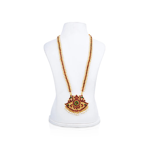 Kemp Haram - 12 Inches | Artificial Jewellery/ Stone Design Bharatanatyam Jewellery for Dance - Dance Jewellery