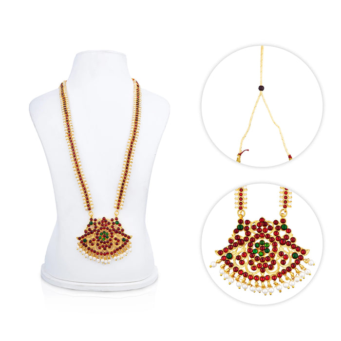 Kemp Haram - 12 Inches | Artificial Jewellery/ Stone Design Bharatanatyam Jewellery for Dance - Dance Jewellery