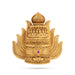 Kireedam - 6 x 6 Inches | Single Stone Mukut / Gold Polish Kiritam / Half Crown for Deity Decor - Head & Face Accessories