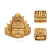 Mukut - 3 x 3 Inches | Half Crown / Andal Kireedam / Gold Polish Jewellery / Kiritam for Deity - Head & Face Accessories