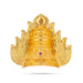 Mukut - 3 x 3 Inches | Half Crown / Andal Kireedam / Gold Polish Jewellery / Kiritam for Deity - Head & Face Accessories