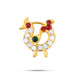 Nathu Bullaku - 0.75 x 0.5 Inches | Duck Design Stone Mukuthi / Multicoloured Nose Pin/ Stone Jewellery for Deity - Head & Face Accessories