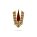 Stone Vishnu Tilak - 1 x 0.75 Inches | gold plated metal V Shape Perumal Namam/ White & Red Stone Namam for Deity - Head & Face Accessories
