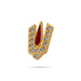 Stone Vishnu Tilak - 1 x 0.75 Inches | gold plated metal V Shape Perumal Namam/ White & Red Stone Namam for Deity - Head & Face Accessories