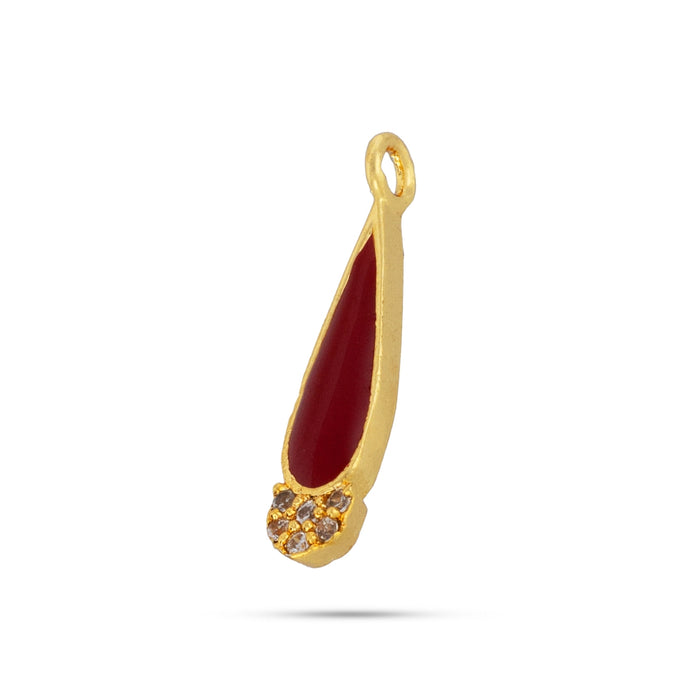 Tilak Design Stone Pendant - 0.75 x 0.25 Inches | Stone Locket / Stone Dollar for Women - Mala & Pendant