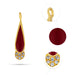Tilak Design Stone Pendant - 0.75 x 0.25 Inches | Stone Locket / Stone Dollar for Women - Mala & Pendant