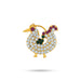 Stone Nose Pin - 1.5 x 1 Inches | Nathu Bullaku/ Bullaku Nose Pin/ Multicoloured Stone Jewellery for Deity - Head & Face Accessories