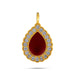 Tilak Design Stone Pendant - 0.75 x 0.5 Inches | Stone Locket / Stone Dollar for Women - Mala & Pendant