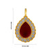 Tilak Design Stone Pendant - 0.75 x 0.5 Inches | Stone Locket / Stone Dollar for Women - Mala & Pendant