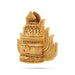 Half Crown - 5 x 5 Inches | Gold Polish Kireedam / Single Stone Kiridam / Sudar Design Mukut For Deity Decor - Head & Face Accessories
