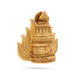 Half Crown - 5 x 5 Inches | Gold Polish Kireedam / Single Stone Kiridam / Sudar Design Mukut For Deity Decor - Head & Face Accessories