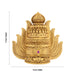 Half Crown - 5 x 5 Inches | Gold Polish Kireedam / Single Stone Kiridam / Sudar Design Mukut For Deity Decor - Head & Face Accessories
