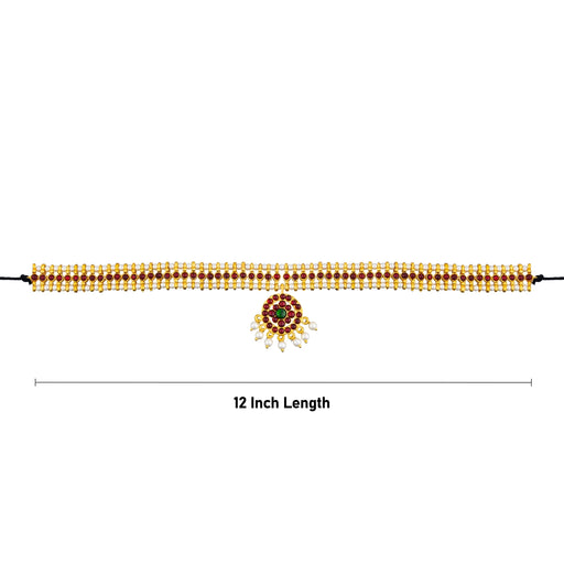 Kemp Hip Belt - 12 Inches | Waist Belt/ Stone Jewelry/ Bharatanatyam Jewellery For Classical Dance & Baby - Bharatanatyam Jewellery