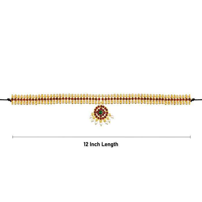 Kemp Hip Belt - 12 Inches | Waist Belt/ Stone Jewelry/ Bharatanatyam Jewellery For Classical Dance & Baby - Bharatanatyam Jewellery