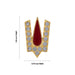 Stone Vishnu Tilak - 1.25 x 0.75 Inches | gold plated metal V Shape Perumal Namam/ White & Red Stone Namam for Deity - Head & Face Accessories