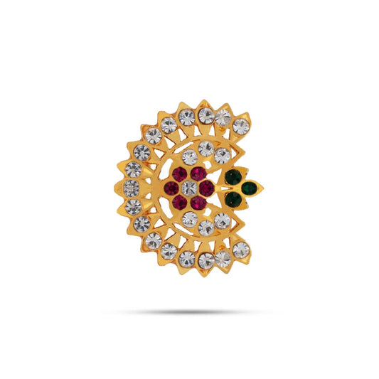 Stone Sun And Moon Pair – 1.25 Inch | Deity Decoration / Hair Accessories / Jada Billai Stone Jewellery - Head & Face Accessories