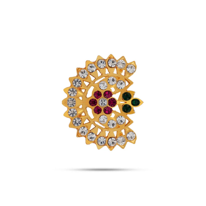 Stone Sun And Moon Pair – 1.25 Inch | Deity Decoration / Hair Accessories / Jada Billai Stone Jewellery