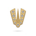 Stone Vishnu Tilak - 1 x 0.75 Inches | gold plated metal V Shape Perumal Namam/ White & Red Stone Namam for Deity - Head & Face Accessories