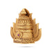 Half Crown - 2 x 2 Inches | Gold Polish Kireedam / Single Stone Kiridam / Sudar Design Mukut For Deity Decor - Head & Face Accessories