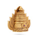 Half Crown - 2 x 2 Inches | Gold Polish Kireedam / Single Stone Kiridam / Sudar Design Mukut For Deity Decor - Head & Face Accessories
