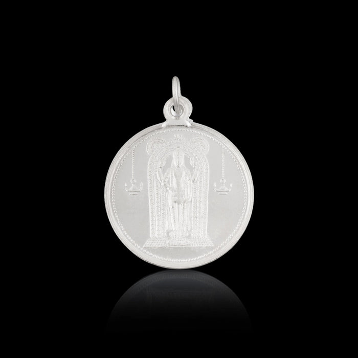Ayyappa Dollar & Guruvayurappan Locket - 1.25 Inches | Silver Ayyappa Locket/ Guruvayurappan Pendant For Men - Mala & Pendant