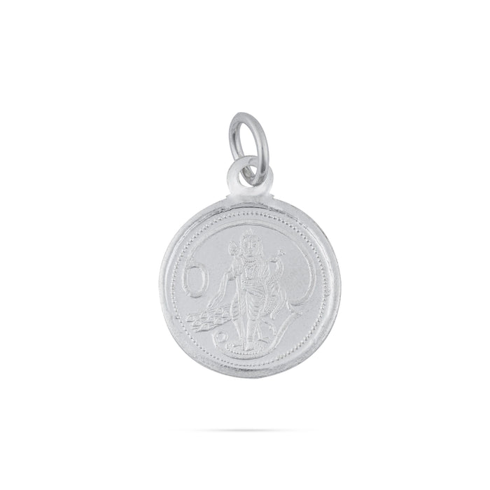 Murugan Murti & Murugan Valli Deivanai Design Dollar - 1 x 0.75 Inch | Silver Locket/ Pendant for Men And Women - Mala & Pendant