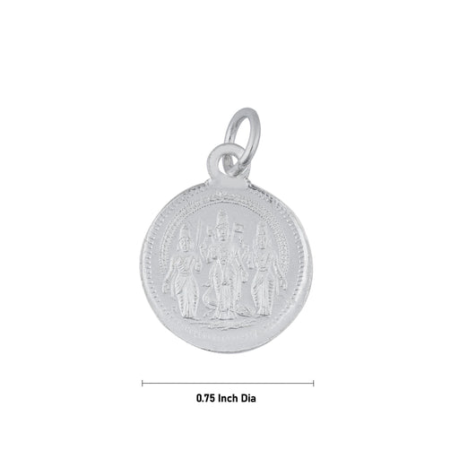 Murugan Murti & Murugan Valli Deivanai Design Dollar - 1 x 0.75 Inch | Silver Locket/ Pendant for Men And Women - Mala & Pendant