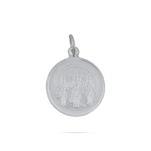 Murugan Murti & Murugan Valli Deivanai Design Dollar - 1 x 0.75 Inch | Pendant/ Silver Locket for Men And Women - Mala & Pendant