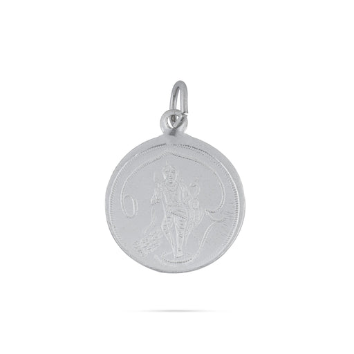 Murugan Murti & Murugan Valli Deivanai Design Dollar - 1 x 0.75 Inch | Pendant/ Silver Locket for Men And Women - Mala & Pendant