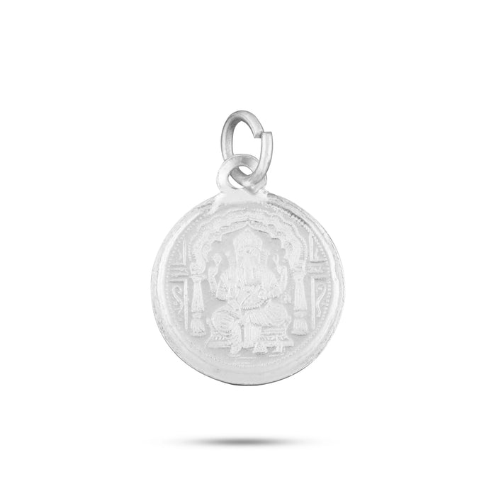 Ganesh Murti & Lakshmi Murti Pendant | Ganpati Murti & Laxmi Murti Locket/ Silver Dollar for Men & Women` - Mala & Pendant