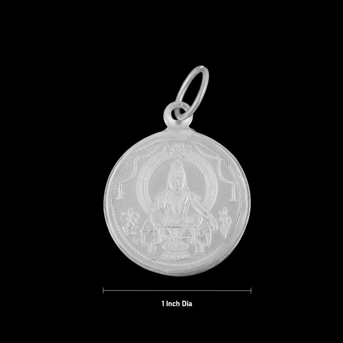 Dollar - 1 Inches | Ayyappan Ganesha Pendant / Silver Locket for Men & Women