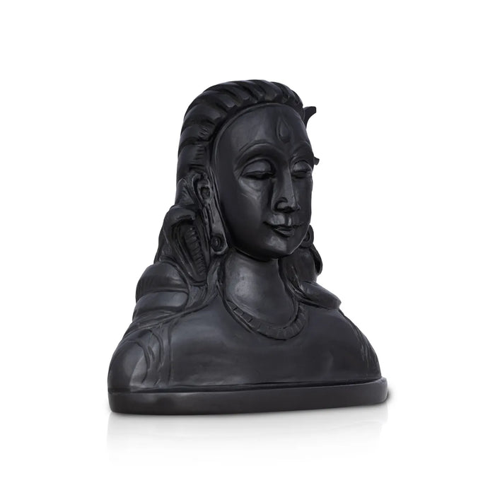 Black Shivan Murti - 4.5 x 5 inches | Adiyogi/ Shivalingam/ Mahadev Statue / Decor for Home & pooja - Table Stand Accessories