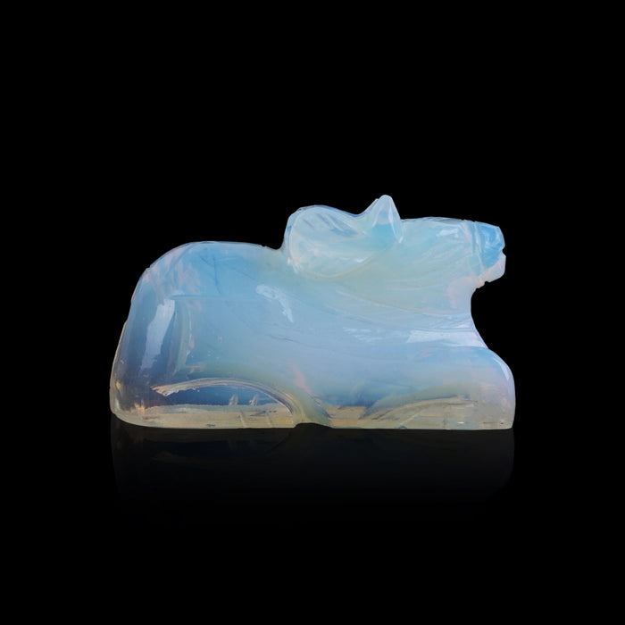 Opal Nandi Murti - 1.25 x 2 Inches | Opel Nandi Idol / Nandhi Murti for Pooja