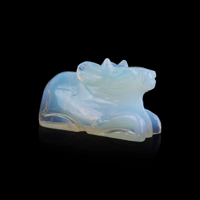 Opal Nandi Murti - 1.25 x 2 Inches | Opel Nandi Idol / Nandhi Murti for Pooja