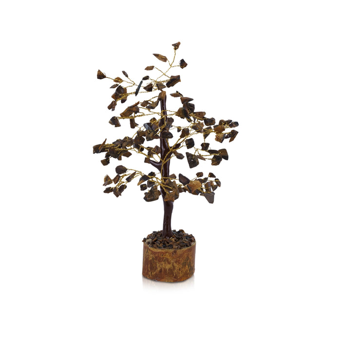 Gem Stone Tree - 7 x 2 Inches | 100 Beads Semi Precious Tree / Vastu Tree for Home/ Assorted