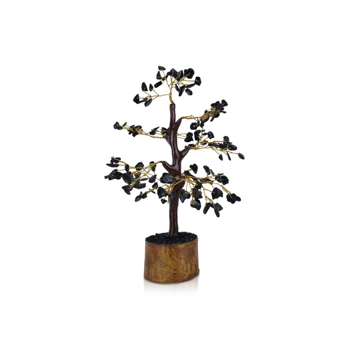 Gem Stone Tree - 7 x 2 Inches | 100 Beads Semi Precious Tree / Vastu Tree for Home/ Assorted