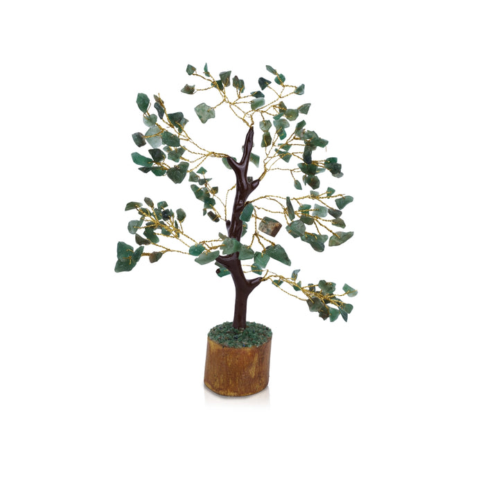 Crystal Tree With Base - 7 x 2 Inches | 100 Beads Gemstone Tree/ Vastu Tree for Home - Table Stand Accessories