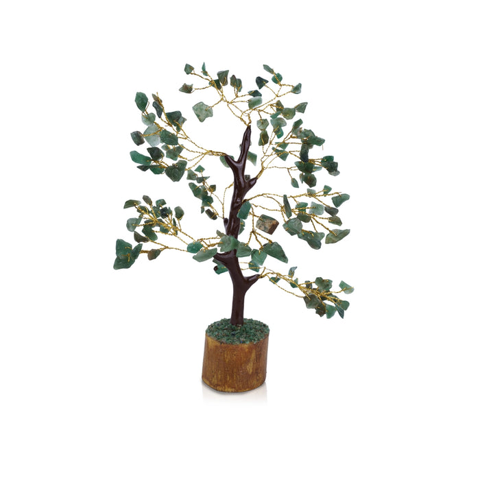 Gem Stone Tree - 7 x 2 Inches | 100 Beads Semi Precious Tree / Vastu Tree for Home/ Assorted